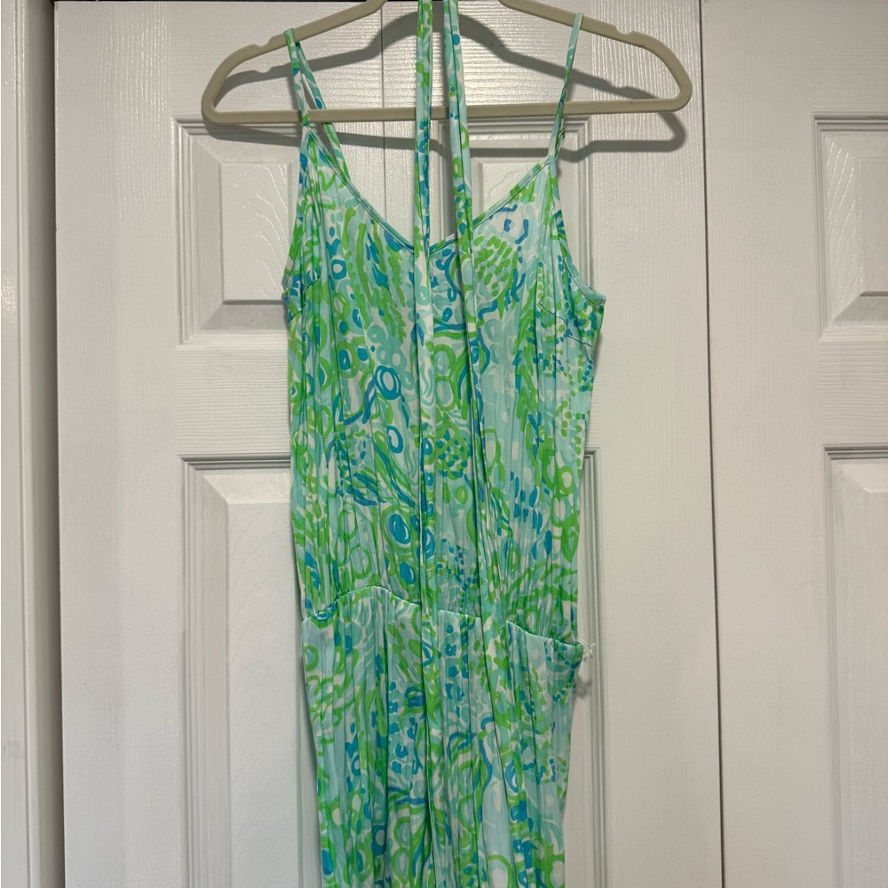 Lilly Pulitzer Aqua and Lime One Piece
